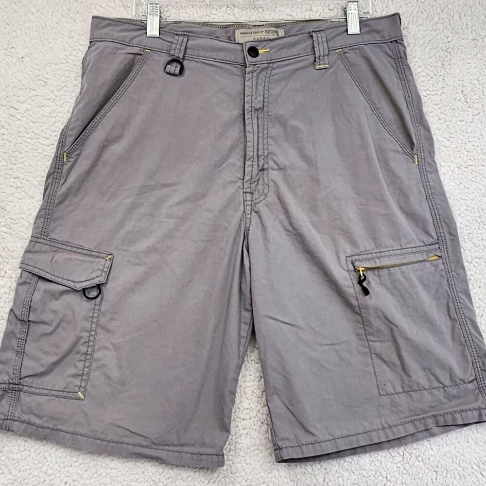 Wrangler Performance Series Men's Cargo Shorts Size 34 Gray Cotton Blend